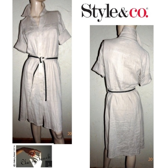 linen shirtwaist dress